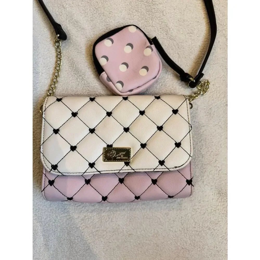 Luv Betsey by Betsey Johnson Quilted Crossbody Bag with Detachable Coin Pouch